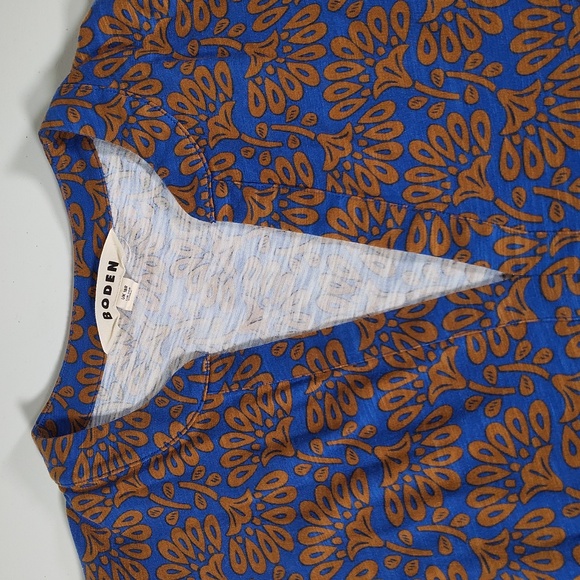 Boden Naomi Relaxed Jersey Dress Gingerbread, Dandelion Sprig 14 - Picture 7 of 13